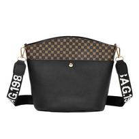 Universalus „Bucket Bag“ krepšys „Messenger Bag Bag“ Moteriškas didelės talpos moteriškas pečių krepšys juoda