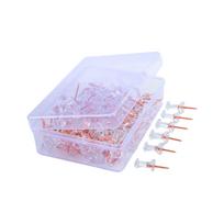 50/100Pieces Metal Push Pins I-shape Map Pins Thumb Tacks Pushpins for Cork Board Sewing Pins for Fabric Sewing 50 įvairiaspalvis