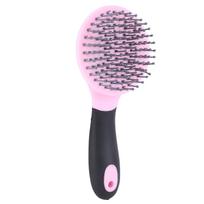 Horse Hair Comb Multipurpose Cleaning Massage Comfortable Horse Grooming Brush for Cats Dogs Long pink