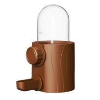 250 ml Automatinis paukščių vandens lesintuvas kelmo formos papūgų vandens dozatorius papūgėlėms narvelis pakabinamas gėrimo įrenginys mažiems augintiniams papūgėlėms meilės paukšteliams A brown