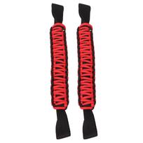 29.6cm Headrest Roll Bar Grab Handles Nonslip Paracord Handle Grips Universal for Car SUV ATV UTV juoda/raudona
