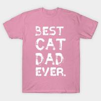 T Shirt Women Best Cat Dad Ever Harajuku Print Kawaii Tshirt Summer Short Sleeve Female T-Shirt Top Tee S rožinė