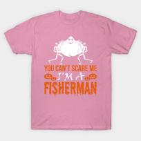 T Shirt Women You Cant Scare Me Im Fisherman Ghost Halloween Harajuku Print Kawaii Tshirt Summer Short Sleeve Female T-Shirt Top Tee S rožinė