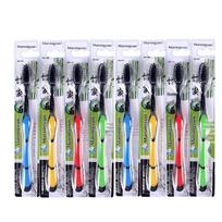 Soft Bristle Bamboo Charcoal Toothbrush for Adults - Unisex gray