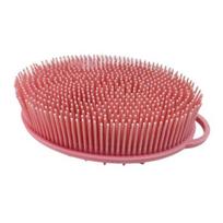 Bath Brush 2 in 1 Design Massage Cleansing Brush for Body And Head rožinė