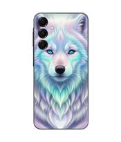 Phone Case - Maniacase - Galaxy A16 - Silicone - Soft - White Wolf Purple Reflection juoda