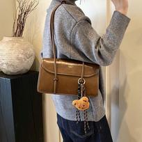 Premium Oil Wax Leather Retro Bag Women'S Season Versatile Shoulder Underarm Bag Going Out Small Bag no pendant ruda