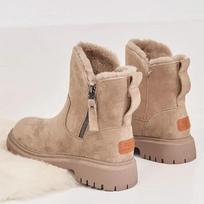 Snow Boots Women Winter Mid-tube Plus Velvet Thick Warm Cotton Shoes Fur Winter Women's Boots 35 abrikosas