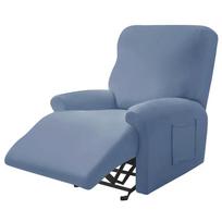1/2/3/4 Seater Recliner Sofa Covers Elastic Relax  Armchair Cover Stretch Reclining Chair Slipcovers Furniture Protector gray