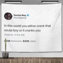 Soulja Boy Tweet Flags Banner Drake Just Woke Up Swag Is On Meme Tapestry Wall Hanging Aesthetic Bedroom Decoration Art Posters 29x37in 74x94cm