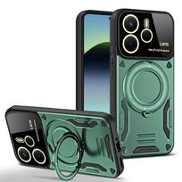 For Xiaomi Redmi Note 14 5G Case Magnetic Ring Armor Shockproof Case For Redmi Note14 5G For Magsafe Wireless Charge Cover Redmi Note 14 5G (Global) žalia