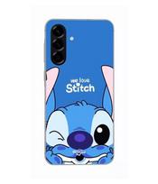 Case - Maniacase - Samsung Galaxy A26 - Silicone - Soft - Stitch cute ohana pattern juoda