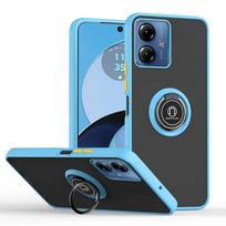 „Armor Matte“ dėklas, skirtas „Motorola Moto G14 G04 G04S G24 G54 G84 G53 G23 G13 G52 G42 E14“ dangtelio žiedo magnetinio laikiklio stovui „Coque Funda“ For Moto G14 dangaus mėlyna spalva