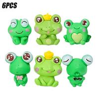 Frog Prince Mini Sculpture Car Centre Console Creative Jewelry Home Garden Desk Decoration DIY Cartoon Doll Crafts Ornament
