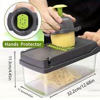 16 In 1 Multifunctional Vegetable Chopper Slicer Shredder With Basket Fruit Slicer Potato Shredder Grind Gadgets Kitchen Tools