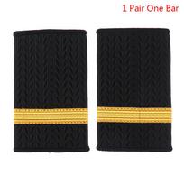 1 pora Epaulettes Professional Pilot Uniform Epaulets Gold Stripe pečių ženkleliai white