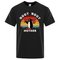 Noot Noot Pingu Retro Juokingi Marškinėliai Vyriški Per dydį Estetiški Ulzzang Mieli Grafiniai Marškinėliai Medvilniniai Kvėpuojantys S