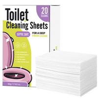 Tualeto valymo tabletės 20 tablečių dėžutėje Buitinės tualeto valymo tabletės šlapimo dėmėms pašalinti Nukalkinimas One Size violetinė