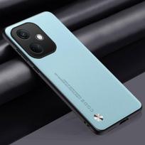 Prabangus PU odinis dėklas, skirtas OnePlus Nord CE 3 Lite 5G CE3 galinis dangtelis silikoninis telefono dėklas, skirtas One Plus OnePlus Nord N30 N300 Coque For Nord CE 3 dangaus mėlyna spalva
