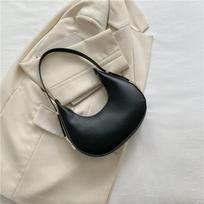 Fashion PU Leather Underarm Bags Women Clutch Handbags Single Shoulder Bag Ladies Trendy SimpleBag Female Totes juoda