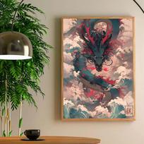 1pc RETRO Landscape Samurai Geisha Bonsai Torii Gate Sakura Poster HD Posters Home Room Bar Cafe Decor Art Wall Painting Picture 21cm×30cm NoFrame