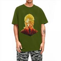 Vintage T-Shirt Black Myth Wukong Monkey King Cotton T Shirts Fashion Tee Shirt for Men's Beach Y2K Funny Loose Short Sleeve Top S armijos žalia spalva