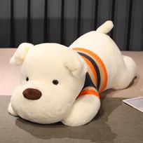 New Huge 70/100CM Lying Dog With Sweater Plush Toys Kawaii Lying Husky Pillow Stuffed Soft Animal Dolls Gift 70cm balta