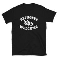 230 Gsm 100% Cotton Refugee Welcome Shirt XXS juoda