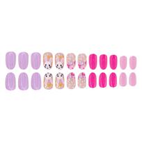 Almond Press On Nails Fake Nails Easter Glue On Nails Artificial Acrylic Nails 24pcs Stick On Nails for Women Girls