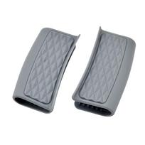 Diamond Pattern Rubber Anti-Scald Microwave Oven Mitts and Pot Holders pilka spalva