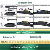 Geely Englon C5 Tylus Universalus Berėmis Valytuvo Šluotelė