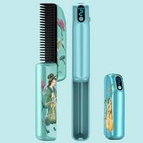 New Dual-Purpose Negative Ion Hair Straightener & Curler Comb – Home Use, Gentle on Hair