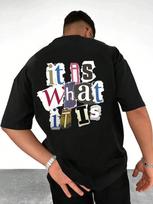 It Is What Letter Graphic Men T Shirt Summer  Fashion Oversized Clothes Casual Hip Hop Tops Loose Soft T-Shirt in 2024 S juoda