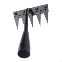 Garden Weed Rake Multipurpose Weeder Steel Sturdy Grass Pulling Tool Lawn Loosening for Yard 5 Tips