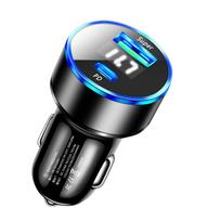 20W PD Car Charger Fast Charging Car Phone Charger Adapter LED Display for IPhone 16 15 14 Xiaomi Samsung USB Type C Charger In Car juoda