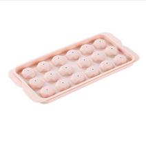 Apvalus ledo kubelių padėklas su dangteliu Plastikinis deimanto stiliaus ledo kubelių forma Šaldytuvo sferinės DIY ledų formelės Ledo rutulių gaminimo įrankis Virtuvės įrankiai Small rožinė
