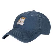 Žiurkėnas saugo meliono sėklas Madinga Klasikinė Medvilninė Trucker Kepurė Vasarinė Tėčio Džinsinė Kepurė Lauko Poilsiui Krepšinio Kepurės Adjustable balta