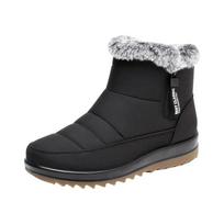 2024 m. žiemos batai moterims Sniego batai Storas padas Plokščias Vandeniui atsparūs Neslystantys Moteriški Ankle Boots Šilti Pliušiniai Juodi Raudoni Didelio Dydžio 41 D165 35 juoda