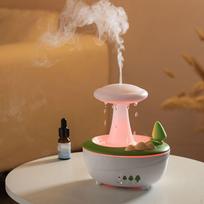 Aroma Essential Oil Diffuser Raindrop Air Humidifier for Office Housewarming brown