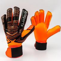 4MM latekso vartininko pirštinės pirštų apsauga sutirštintos futbolo vartininko pirštinės Profesionalios futbolo vartininko pirštinės Kids size 5 oranžinė