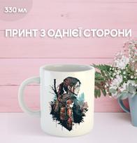 Mug The Last of Us the last of us with print ceramic cup The Last of Us 330 ml 9.5 balta