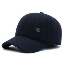 Kepurė Vyriška Rudens ir Žiemos Vilnonė Beisbolo Kepurė Universalus Vidutinio Amžiaus ir Vyresnių Žmonių Vilnos Šilta Kepurė Tėčio Ausų Apsaugos Kepurė Adjustable tamsiai mėlyna