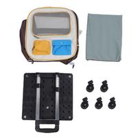 Pet Carrier Backpack with Wheels 2 in 1 Breathable Window Large Capacity Portable Rolling Cat Dog mėlyna
