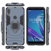 Tsimak smūgiams atsparus šarvų dėklas, skirtas ASUS Zenfone Max Pro M1 ZB601KL ZB602KL dėklui piršto žiedo magnetizmo laikiklis Max Pro M1 dangtelis Max Pro M1 ZB601KL juoda