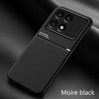 Automobilinis magnetinis laikiklis Odinis dėklas Xiaomi Poco X6 Pro 5G dėklui Minkštas silikoninis Coque skirtas Pocox6pro Poko Little X6pro X 6 Pro 6X For Poco X6 Pro 5G juoda