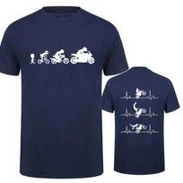 Summer Men's T-shirt Short Sleeve Men Tshirt Evolution Motorbiker Motorcycles Print Oversize T Shirt Male Tshirt Men Tee Clothes XXXXXL