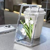 Transparent Flower Case For Samsung Galaxy A55 5G Fundas S24 Ultra S23 S22 S21 S20 FE S10 Plus A54 A53 A52s A15 Soft TPU Covers For SamsungS21 Ultra