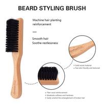 Men's Retro Beard Cleaning Brush - Long Handle, Soft Bristles