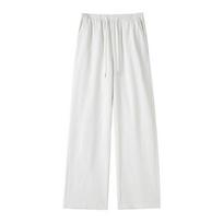 Narrow Version of Women's Spring and Summer New High-waist Slimming and Draped Casual Straight-tube Cotton and Linen Wide-leg Jeans S