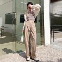 Pink Wide-leg Jeans for Women Straight Loose Summer Thin High Waist Slim and Lengthened Color Draped Floor Pants S